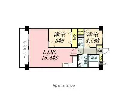 厚生町クラウンズマンション(2LDK/8階)の間取り写真