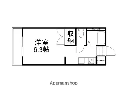 サクセス(1K/3階)の間取り写真