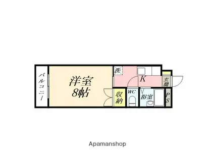 アークハイツ富田町(1K/7階)の間取り写真