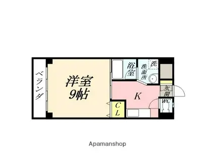 グランドール新福(1K/1階)の間取り写真