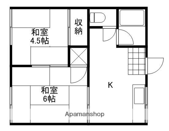 清水コーポA(2K/1階)の間取り写真