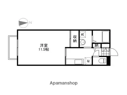 ラフィーネ番町(1K/1階)の間取り写真