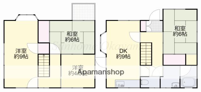 宇野線 備前西市駅 徒歩23分 2階建 築34年(4DK)の間取り写真