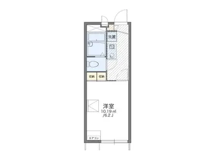 レオパレス華れん(1K/1階)の間取り写真