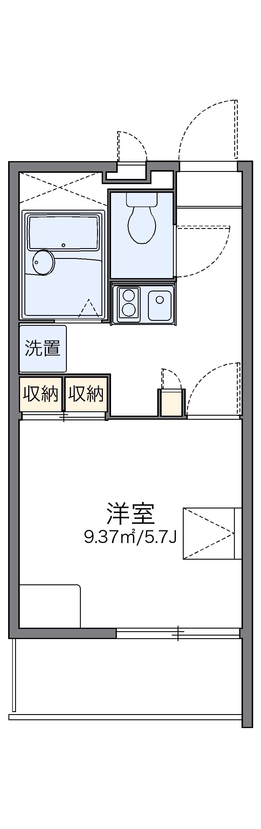レオパレスエレガンスK(1K/3階)の間取り写真