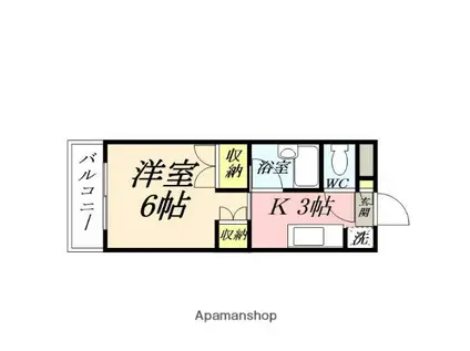 マンションLEE Ⅱ棟(1K/3階)の間取り写真