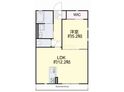 ラピナスⅠ(1LDK/2階)の間取り写真