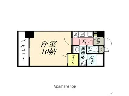 FRIEND COURT 岡山医大東(1K/10階)の間取り写真