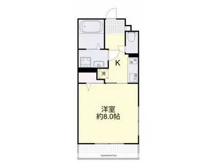 ARIOSO(1K/2階)の間取り写真