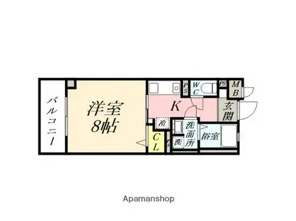 ARIOSO(1K/2階)の間取り写真