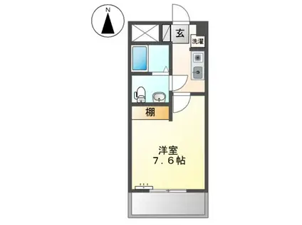 ウエストビレッジ341(1K/1階)の間取り写真