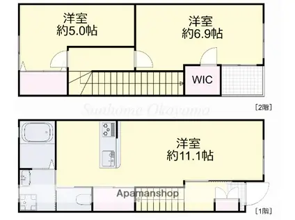 AQUA YAMASAKI(2LDK)の間取り写真