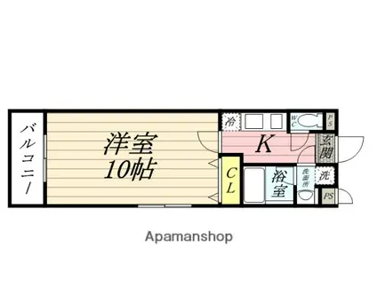 URBANO奥田(1K/1階)の間取り写真