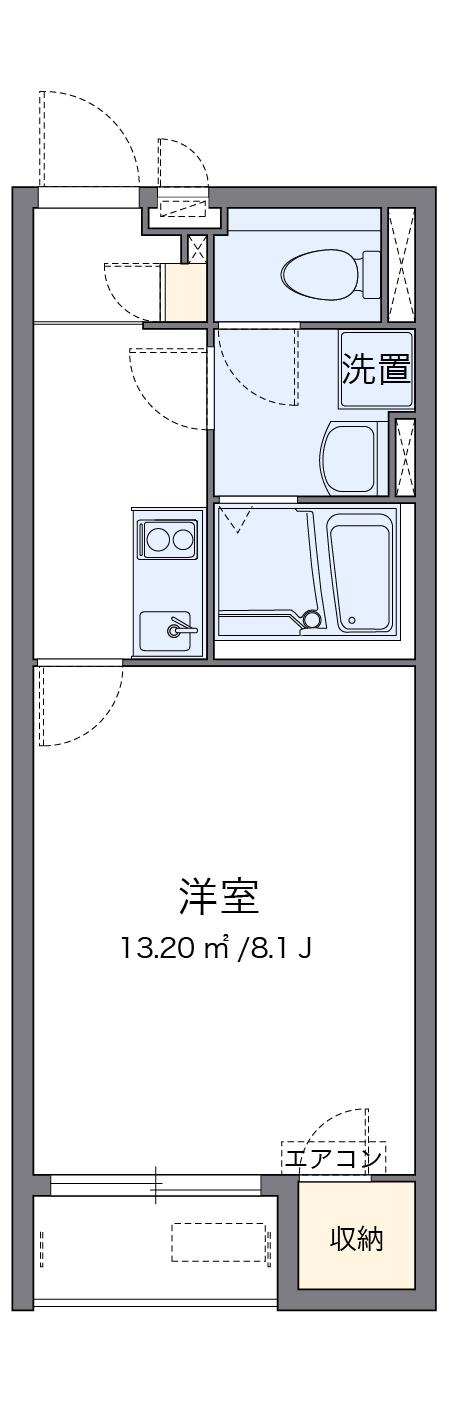 クレイノ伊料北(1K/1階)の間取り写真