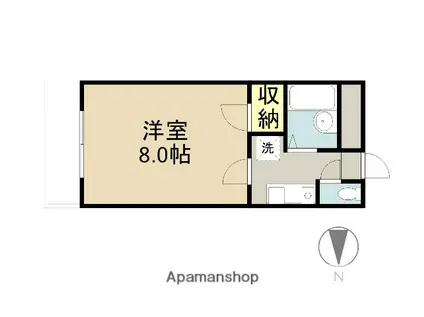 グランビア学南町(1K/3階)の間取り写真