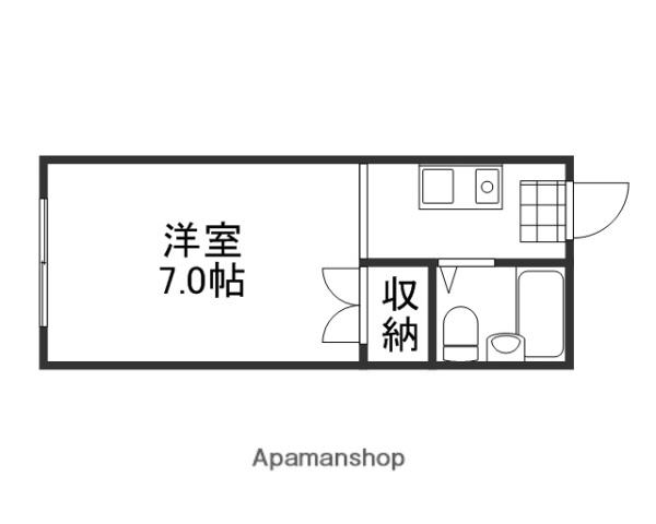 サンコーポ(1K/1階)の間取り写真