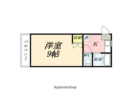 ラ・パルテール福富 壱番館(1K/4階)の間取り写真