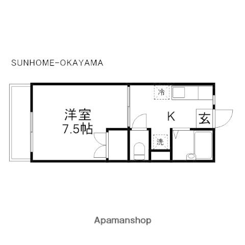 MAISONDEYASUDA(1K/2階)の間取り写真