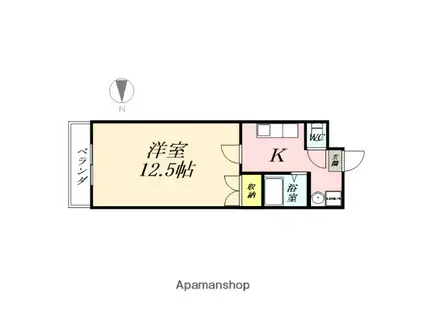 パル98(1K/5階)の間取り写真