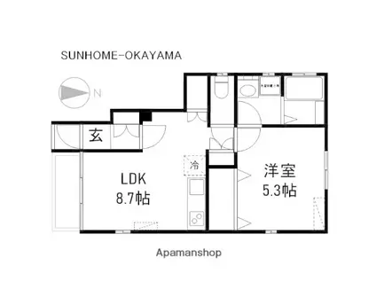 STAR GRANTS(1LDK/1階)の間取り写真