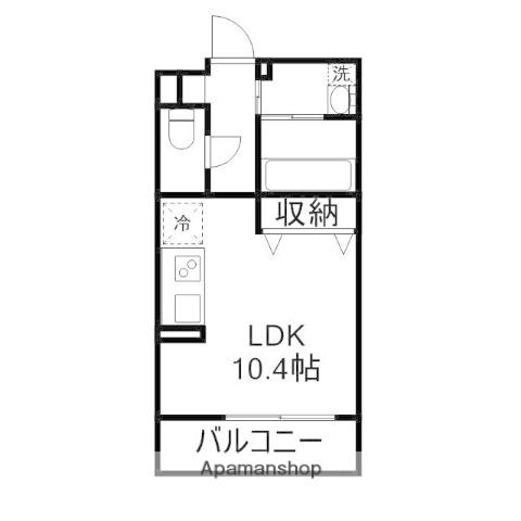 AMISTA大和町(ワンルーム/5階)の間取り写真