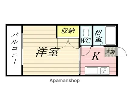 レクサス芳泉Ⅰ(1K/3階)の間取り写真