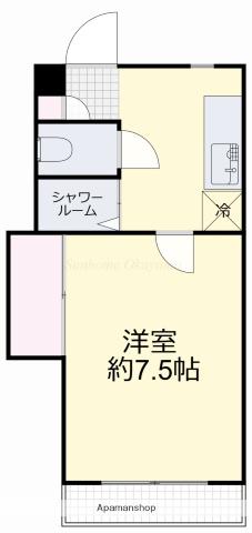 ナーズ南(1K/3階)の間取り写真