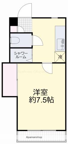 ナーズ南(1K/2階)の間取り写真
