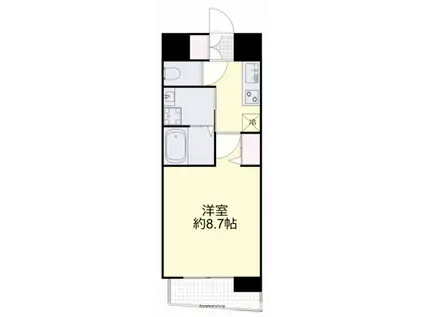 フォレスタ岡山医大前(1K/7階)の間取り写真