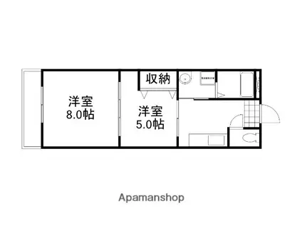 プレアール今(2K/3階)の間取り写真