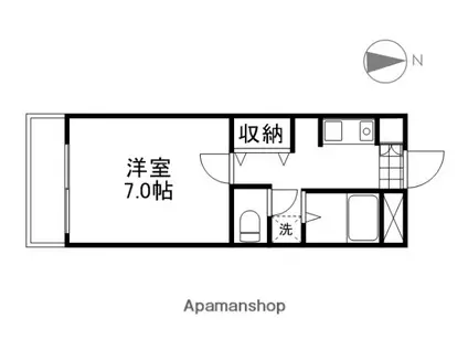 シャンティ吉備A(1K/1階)の間取り写真