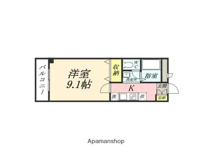 タイショウ7ビル(1K/8階)の間取り写真