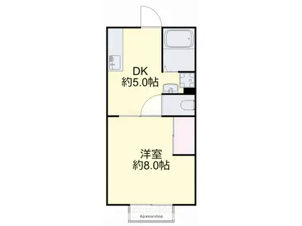 メゾンウィスパーⅢ(1DK/1階)の間取り写真