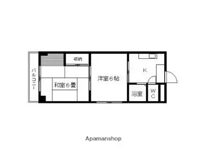 レジデンス春日町(2K/3階)の間取り写真