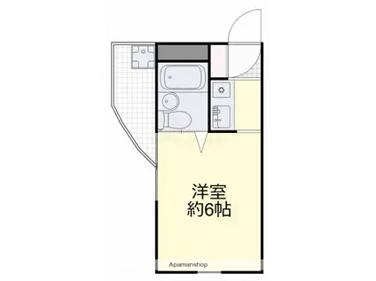 アルファ清心町Ⅱ(1K/3階)の間取り写真