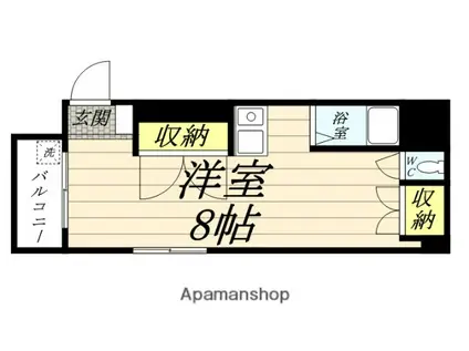 サーパス大供(ワンルーム/2階)の間取り写真