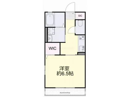 コーカサスB(1K/1階)の間取り写真