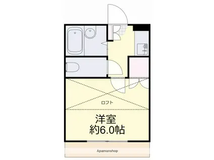 ファミーユMS(1K/1階)の間取り写真