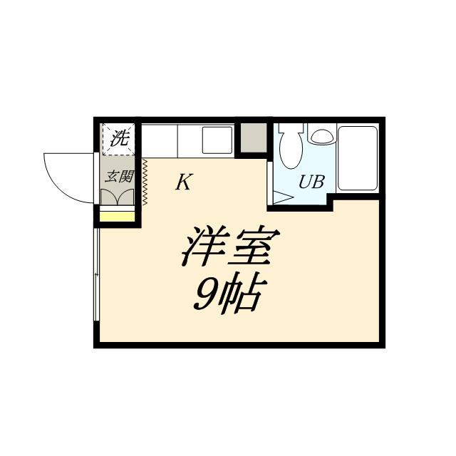 カサボニータ(ワンルーム/3階)の間取り写真
