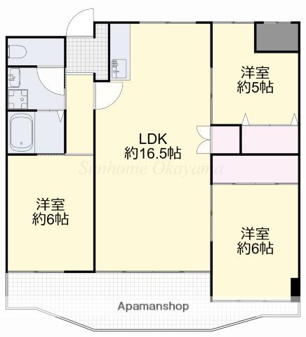 シャトレ・アン(3LDK/2階)の間取り写真