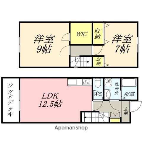 ピュアライン今保(2LDK)の間取り写真