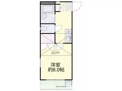 POSISTRY(1K/1階)の間取り写真