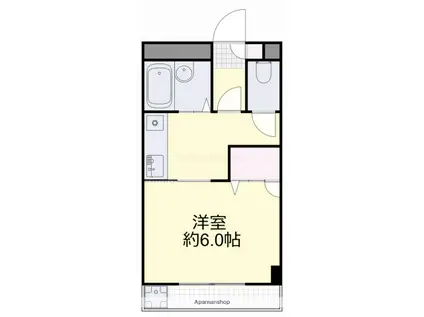 エスポアール21A(1K/2階)の間取り写真