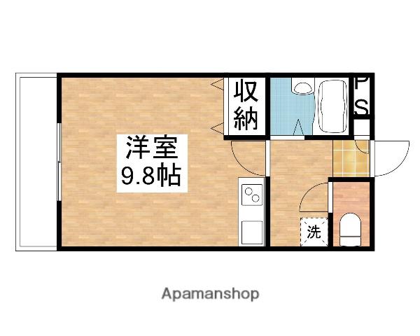 アーバンコーポ黒住(ワンルーム/2階)の間取り写真