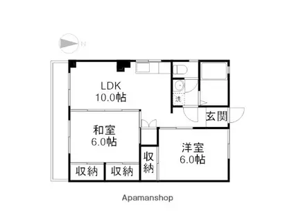 ビューラーサンライズ(2LDK/2階)の間取り写真