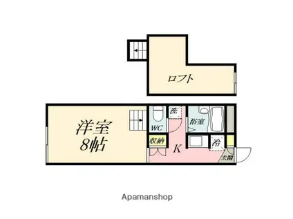 シャルマンドミール(1K/1階)の間取り写真
