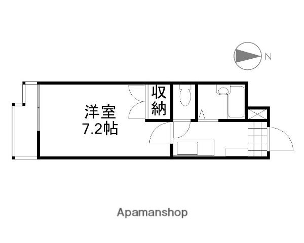 昭和ハイム東古松(1K/2階)の間取り写真