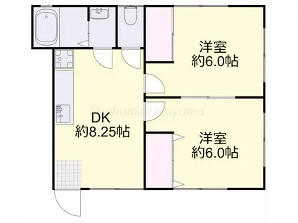 S・Sコーポ(2DK/1階)の間取り写真