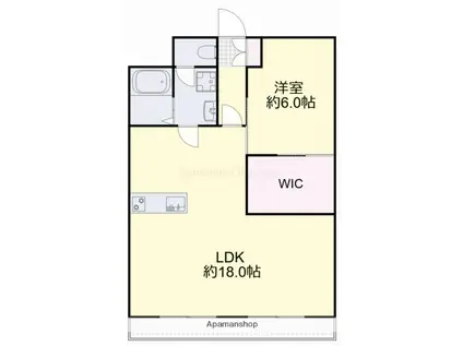 さつきマンション(1LDK/2階)の間取り写真