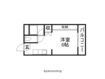 野田レジデンス(1K/3階)の間取り写真